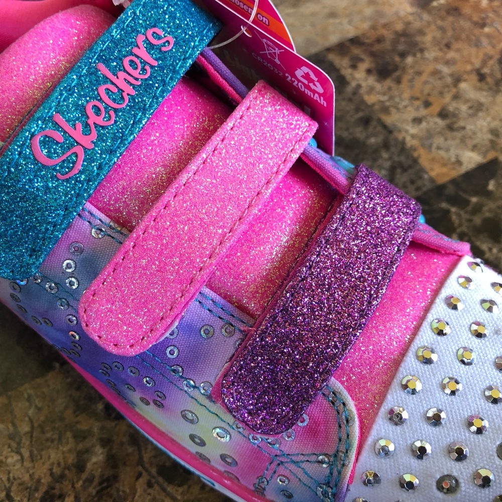 Skechers winkle Toes Rainbow Brights Casual Sneake - Picture 9 of 13